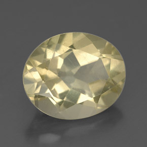 Quartz jaune naturelle coupe ovale, 3,43 ct, VS