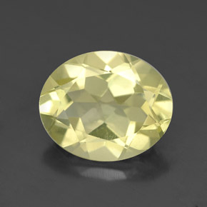 Quartz jaune naturelle coupe ovale, 3,07 ct, VVS