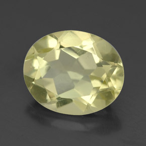 Quartz jaune naturelle coupe ovale, 3,26 ct, VVS-VS