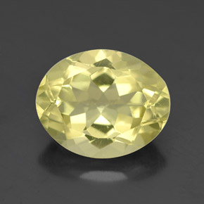 Quartz jaune naturelle coupe ovale, 3,20 ct, VVS-VS