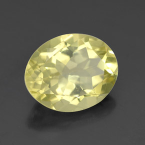 Quartz jaune naturelle coupe ovale, 3,20 ct, VVS-VS