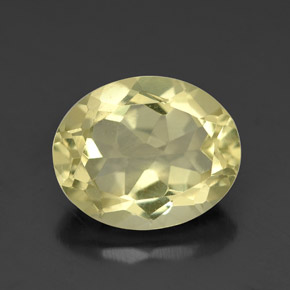 Quartz jaune naturelle coupe ovale, 3,16 ct, VVS-VS