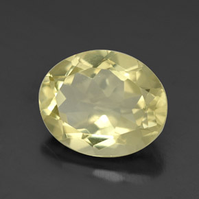 Quartz jaune naturelle coupe ovale, 3,16 ct, VVS-VS
