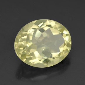 Quartz jaune naturelle coupe ovale, 3,31 ct, VVS-VS