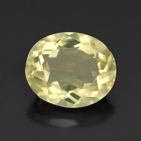 Quartz jaune naturelle coupe ovale, 3,45 ct, VVS-VS