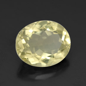 Quartz jaune naturelle coupe ovale, 3,45 ct, VVS-VS