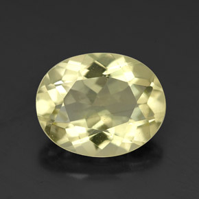 Quartz jaune naturelle coupe ovale, 3,38 ct, VVS-VS