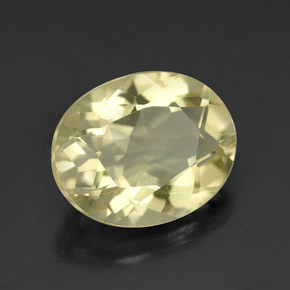 Quartz jaune naturelle coupe ovale, 3,38 ct, VVS-VS