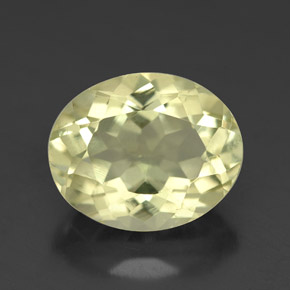 Quartz jaune naturelle coupe ovale, 3,95 ct, VS