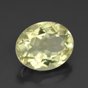 Quartz jaune naturelle coupe ovale, 3,95 ct, VS