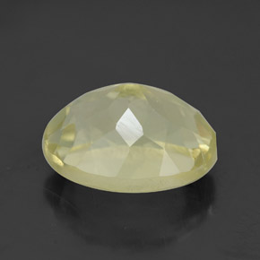 Quartz jaune naturelle coupe ovale, 3,95 ct, VS