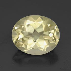 Quartz jaune naturelle coupe ovale, 3,67 ct, VVS-VS