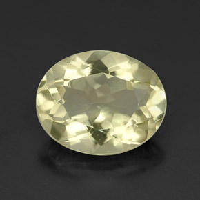 Quartz jaune naturelle coupe ovale, 3,41 ct, VVS