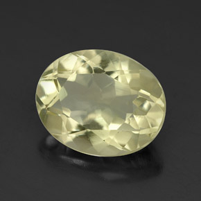 Quartz jaune naturelle coupe ovale, 3,41 ct, VVS