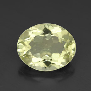 Quartz jaune naturelle coupe ovale, 3,35 ct, VVS-VS