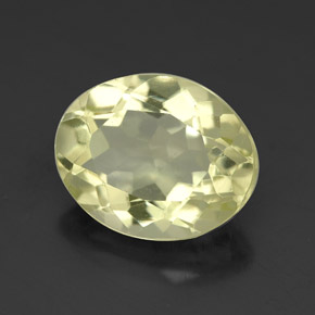 Quartz jaune naturelle coupe ovale, 3,35 ct, VVS-VS