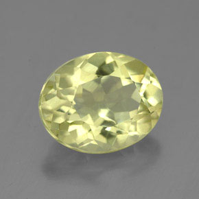Quartz jaune naturelle coupe ovale, 3,73 ct, VVS-VS