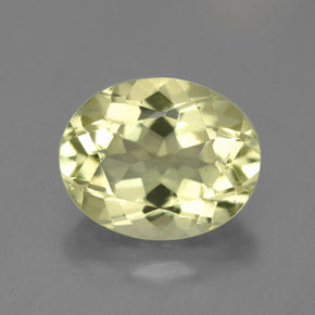 Quartz jaune naturelle coupe ovale, 3,85 ct, VVS