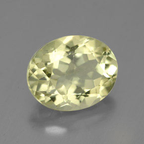 Quartz jaune naturelle coupe ovale, 3,85 ct, VVS