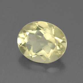 Quartz jaune naturelle coupe ovale, 3,34 ct, VVS