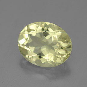 Quartz jaune naturelle coupe ovale, 3,91 ct, VVS