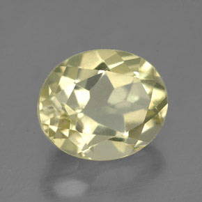 Quartz jaune naturelle coupe ovale, 4,22 ct, VVS