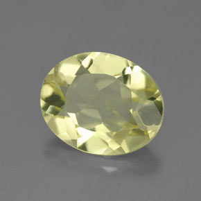 Quartz jaune naturelle coupe ovale, 3,26 ct, VVS