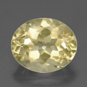 Quartz jaune naturelle coupe ovale, 3,40 ct, VVS