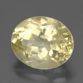 Quartz jaune naturelle coupe ovale, 3,40 ct, VVS