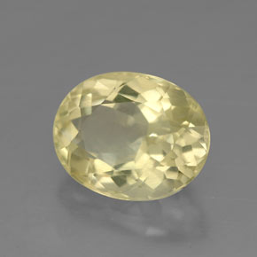 Quartz jaune naturelle coupe ovale, 4,25 ct, VVS-VS
