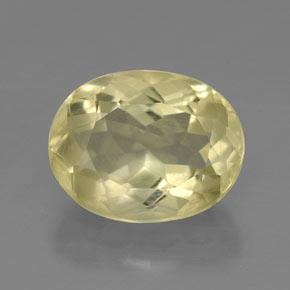 Quartz jaune naturelle coupe ovale, 3,68 ct, VVS-VS