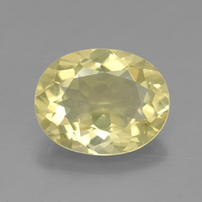 Quartz jaune naturelle coupe ovale, 3,09 ct, VVS-VS
