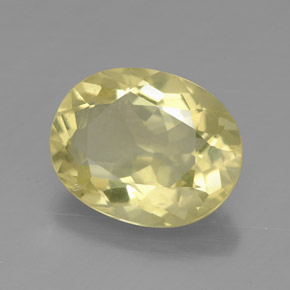 Quartz jaune naturelle coupe ovale, 3,09 ct, VVS-VS