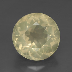 Quartz jaune naturelle coupe roude, 4,38 ct, VVS-VS