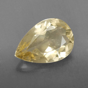 Quartz jaune naturelle en forme de poire, 2,62 ct, VVS-VS