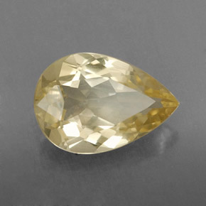 Quartz jaune naturelle en forme de poire, 2,62 ct, VVS-VS