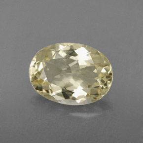 Quartz jaune naturelle coupe ovale, 1,95 ct, VS