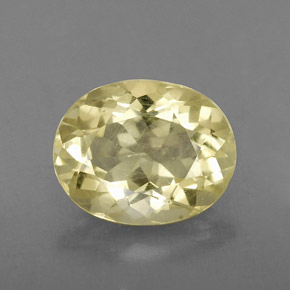 Quartz jaune naturelle coupe ovale, 3,12 ct, VVS