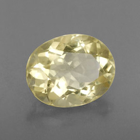 Quartz jaune naturelle coupe ovale, 3,12 ct, VVS