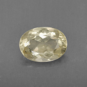 Quartz jaune naturelle coupe ovale, 1,69 ct, VVS