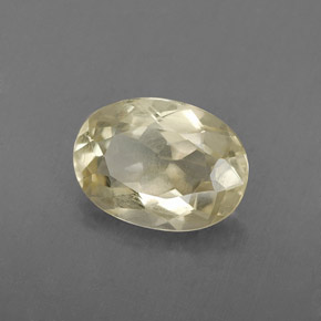 Quartz jaune naturelle coupe ovale, 1,69 ct, VVS