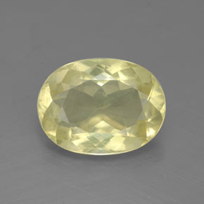 Quartz jaune naturelle coupe ovale, 5,04 ct, VS-SI