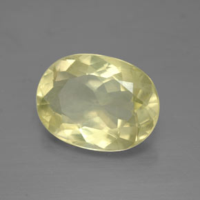 Quartz jaune naturelle coupe ovale, 5,04 ct, VS-SI