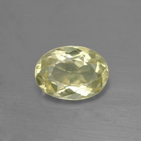 Quartz jaune naturelle coupe ovale, 1,45 ct, VVS-VS