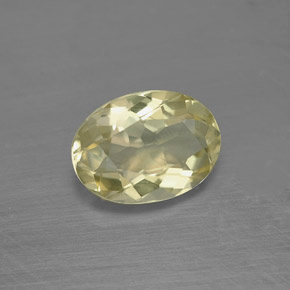 Quartz jaune naturelle coupe ovale, 1,45 ct, VVS-VS