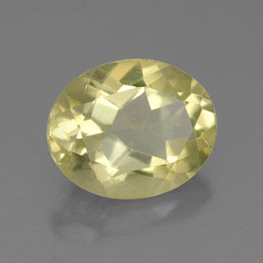 Quartz jaune naturelle coupe ovale, 3,43 ct, VVS-VS