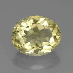 Quartz jaune naturelle coupe ovale, 4,22 ct, VVS