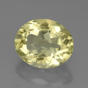 Quartz jaune naturelle coupe ovale, 4,22 ct, VVS