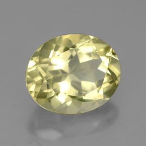 Quartz jaune naturelle coupe ovale, 3,59 ct, VVS-VS