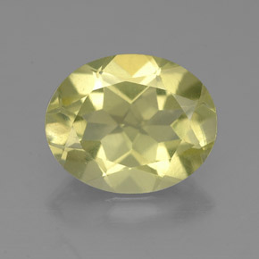 Quartz jaune naturelle coupe ovale, 3,00 ct, VS